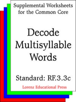 cover image of CCSS RF.3.3c Decode Multisyllable Words
